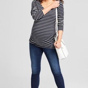 Maternity Crossover Panel Skinny Jeans
